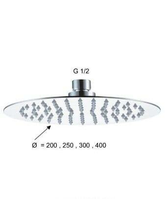 Remer Душевая головка d300 мм 357UFM30NOX, цвет: черный