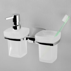 WasserKRAFT Держатель стакана и дозатора wern k-2589 цвет: хром WasserKRAFT Держатель стакана и дозатора wern k-2589 цвет: хром