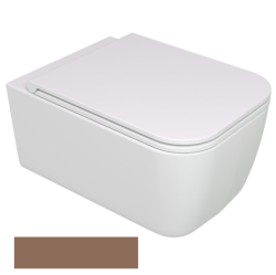 GSG Подвесной унитаз, безободковый Brio BRWCSO017, цвет: каштановый