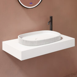 Abber Раковина накладная 550x360мм Stein, белый арт. AS2601