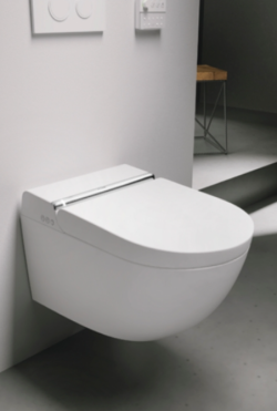 Подвесной умный безободковый унитаз GSI Pura Hygea 741811 590х375 мм, с модулем электронного биде и сиденьем Soft-Close, цвет белый глянцевый