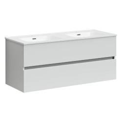 Sancos Тумба подвесная Urban 1190х450х550, c двумя ящиками оснащенными доводчиками, белый глянец, арт. UR120-2W