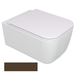 GSG Подвесной унитаз, безободковый Brio BRWCSO018, цвет: кофейный