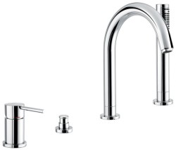 Emmevi комплект смесителя на борт ванны на 4 отверстия с изливом, Piper, черный арт. 45120/NEO Emmevi комплект смесителя на борт ванны на 4 отверстия с изливом, Piper, черный арт. 45120/NEO