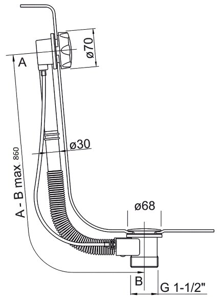 Remer Cлив-перелив для ванны 96VADO цвет: золото Remer Cлив-перелив для ванны 96VADO цвет: золото