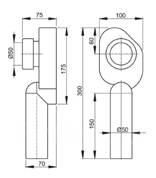 Alcaplast Сифон для писсуара, белый арт. AG210901345