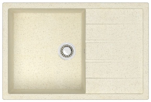 Azario Кухонная мойка Vision 750x505x218 искусственный мрамор, бежевый Vision арт. CS00078338 Azario Кухонная мойка Vision 750x505x218 искусственный мрамор, бежевый Vision арт. CS00078338