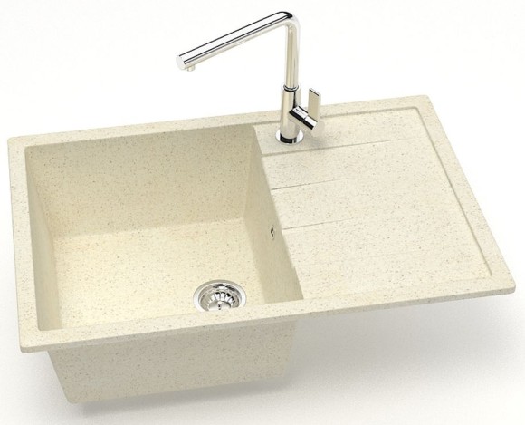 Azario Кухонная мойка Vision 750x505x218 искусственный мрамор, бежевый Vision арт. CS00078338 Azario Кухонная мойка Vision 750x505x218 искусственный мрамор, бежевый Vision арт. CS00078338