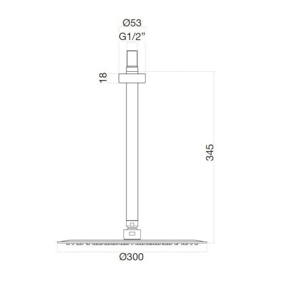 Webert верхний душ, AC0944010 цвет: золото