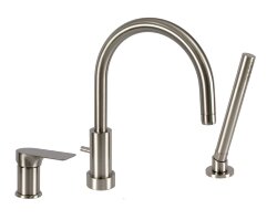 Remer Смеситель на борт ванны (никель брашированный глянцевый) Infinity I07NP Remer Смеситель на борт ванны (никель брашированный глянцевый) Infinity I07NP