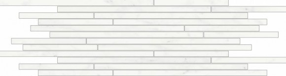 Italon Мозаика Bianco Michelangelo Strip Lux Ret 26x75, под мрамор Charme deluxe - 610110000638