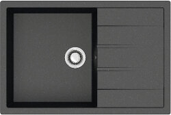 Azario Кухонная мойка Vision 750x505x218 искусственный мрамор, черная Vision арт. CS00078339