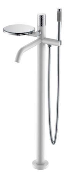 Boheme смеситель напольный white diamond chrome, Stick арт. 129-WCR