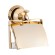 Tiffany World Держатель для туалетной бумаги с крышкой, подвесной, Harmony, золото TWHA219oro