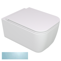 GSG Подвесной унитаз, безободковый Brio BRWCSO022, цвет: голубой глянцевый