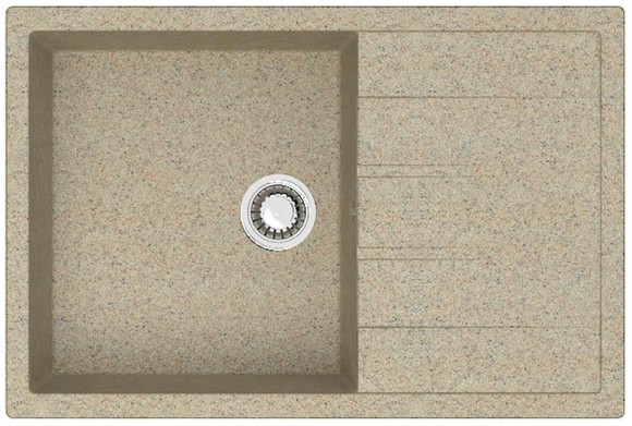 Azario Кухонная мойка Vision 750x505x218 искусственный мрамор, песочная Vision арт. CS00078340 Azario Кухонная мойка Vision 750x505x218 искусственный мрамор, песочная Vision арт. CS00078340