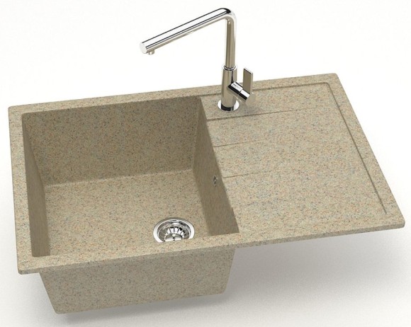 Azario Кухонная мойка Vision 750x505x218 искусственный мрамор, песочная Vision арт. CS00078340 Azario Кухонная мойка Vision 750x505x218 искусственный мрамор, песочная Vision арт. CS00078340