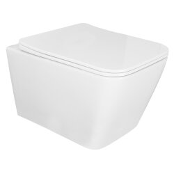 Azario Подвесной унитаз 370х520х360 безободковый, с быстросъемным сиденьем микролифт, Boca - AZ-2002