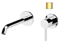 Remer Смеситель для раковины Metrica MC15PLBG скрытого монтажа, золото матовый Remer Смеситель для раковины Metrica MC15PLBG скрытого монтажа, золото матовый