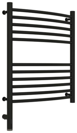 Электрический полотенцесушитель Богема 3.0 выгнутая 600х500 МЭМ левый (матовый чёрный) Сунержа арт. 31-5802-6050