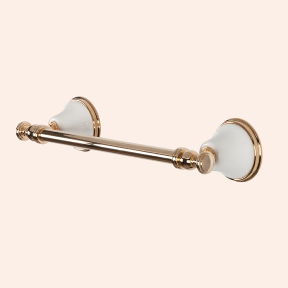 Tiffany World Полотенцедержатель 33,5см, подвесной, Harmony, белый/золото TWHA014bi/oro