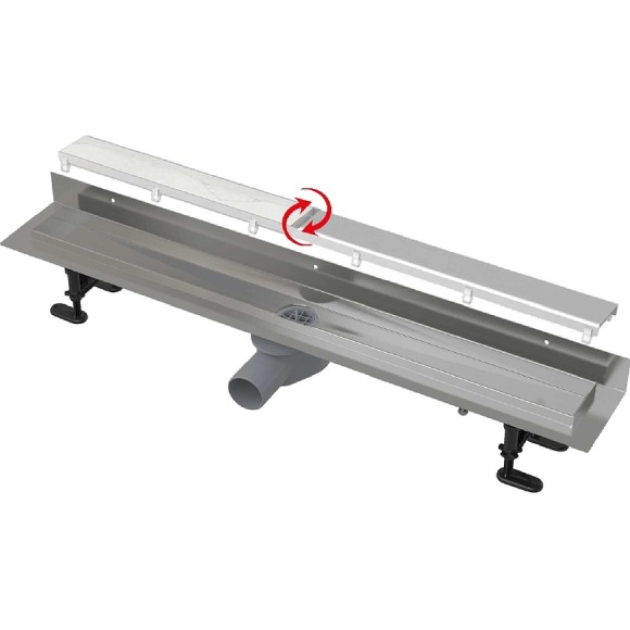 Alcaplast Душевой лоток с решеткой / полая под плитку Fit and Go Wall, хром арт. APZ23-DOUBLE9-950
