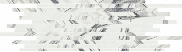 Italon Мозаика Statuario Fantastico Strip Lux Ret 26x75, под мрамор Charme deluxe - 610110000641