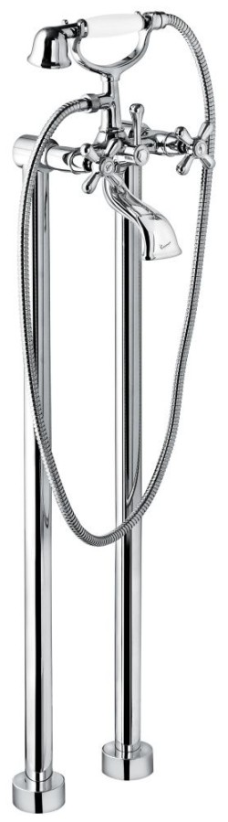 Emmevi смеситель напольный с ручным душем для ванной, Deco Classic, хром арт. 1201128/CR Emmevi смеситель напольный с ручным душем для ванной, Deco Classic, хром арт. 1201128/CR