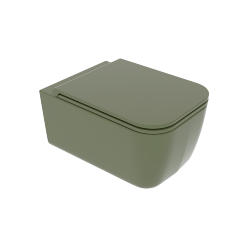 GSG Подвесной унитаз, безободковый Brio BRWCSO026, цвет: оливковый