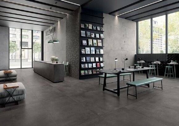 Керамогранит Millenium Black 60 Ret 60x60 Millennium, Italon под бетон, цемент, камень - 610010001455