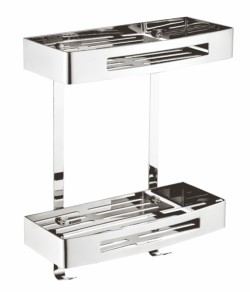 Azario Полка прямоугольная двухэтажная, Rina арт. AZ-170-2 Azario Полка прямоугольная двухэтажная, Rina арт. AZ-170-2