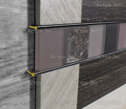 Разделительный профиль из хромированной латуни 12х3мм арт. РT