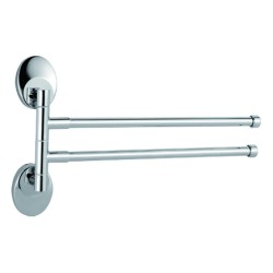 Держатель для полотенец двойной, поворотный 400 мм, Haiba, хром арт. HB1612 Держатель для полотенец двойной, поворотный 400 мм, Haiba, хром арт. HB1612