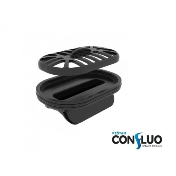 Душевой трап Confluo Frameless Line Black Glass 300, BETTOSERB арт. 13701201