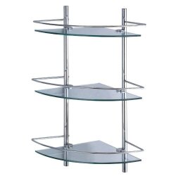 WasserKRAFT Полка стеклянная тройная k-3133 цвет: хром WasserKRAFT Полка стеклянная тройная k-3133 цвет: хром