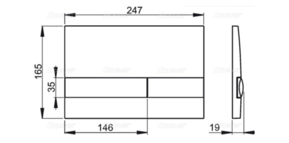 Alcaplast Клавиша смыва, белый арт. M1710