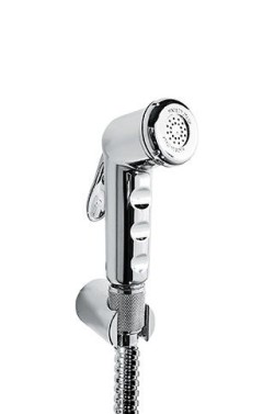 Emmevi круглая лейка гигиенического душа с держателем abs и латунным шлангом, хром арт. 150/CR