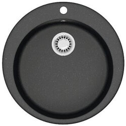 Azario Кухонная мойка Vital 507x507x200 искусственный мрамор, черная Vital арт. CS00078345