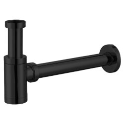 Azario Сифон для раковины G 1 1/4, без выпуска, цилиндр, латунь, черный, Basic арт. AZ-108-BL