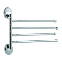 Держатель для полотенец четверной поворотный 400 мм, Haiba, хром арт. HB1614 Держатель для полотенец четверной поворотный 400 мм, Haiba, хром арт. HB1614