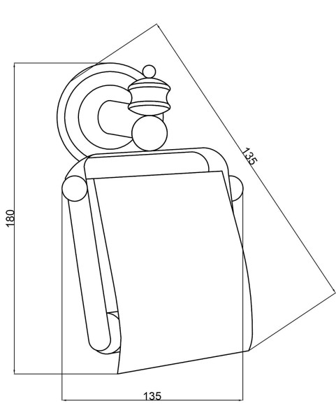 Boheme Держатель для туалетной бумаги с крышкой латунь, хром Vogue арт. 10131 Boheme Держатель для туалетной бумаги с крышкой латунь, хром Vogue арт. 10131