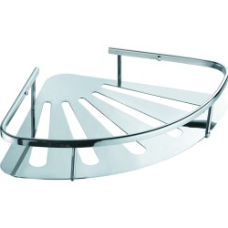 Azario Полка угловая одноэтажная подвесная, хром, Rina арт. AZ-836 Azario Полка угловая одноэтажная подвесная, хром, Rina арт. AZ-836