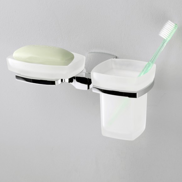 WasserKRAFT Держатель стакана и мыльницы wern k-2526 цвет: хром