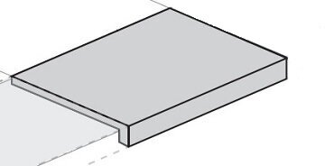Italon Ступень Titanio Scalino Angolare Destro 33x120, под бетон, цемент, камень Materia - 620070000809