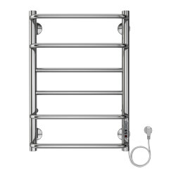 Azario Полотенцесушитель электрический 400/600 6 секций, диммер справа, хром, Milan арт. AZ90846