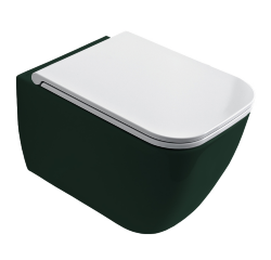Scarabeo Унитаз подвесной, безободковый, цвет зеленый матовый, Teorema 2.0 арт. 5126/CL 55