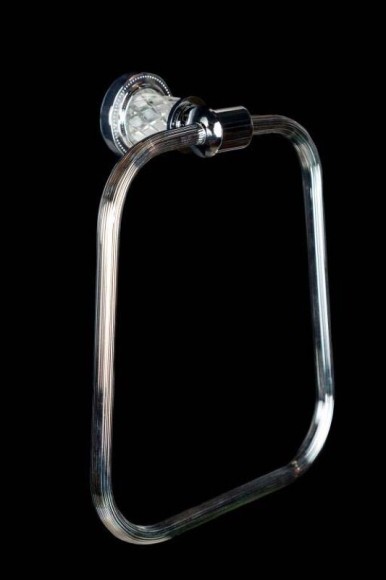 Boheme Кольцо для полотенец латунь, стекло, хром Murano cristal арт. 10905-CRST-CH