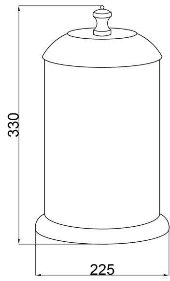 Boheme Ведро для мусора латунь, стекло, хром Vogue арт. 10138 Boheme Ведро для мусора латунь, стекло, хром Vogue арт. 10138
