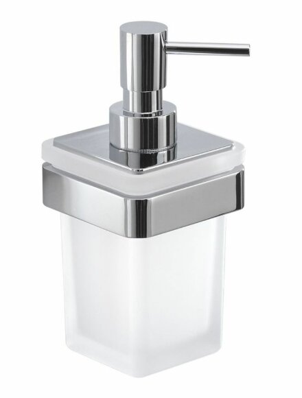 Gedy Настенный стеклянный дозатор c металлической помпой Samoa, хром арт. A881(13) Gedy Настенный стеклянный дозатор c металлической помпой Samoa, хром арт. A881(13)