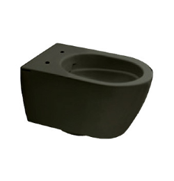 Scarabeo Унитаз подвесной, безободковый, цвет лава матовая с антибактериальным и грязеотталкивающим покрытием BIOKER, Glam арт. 5201/TW 37 BK